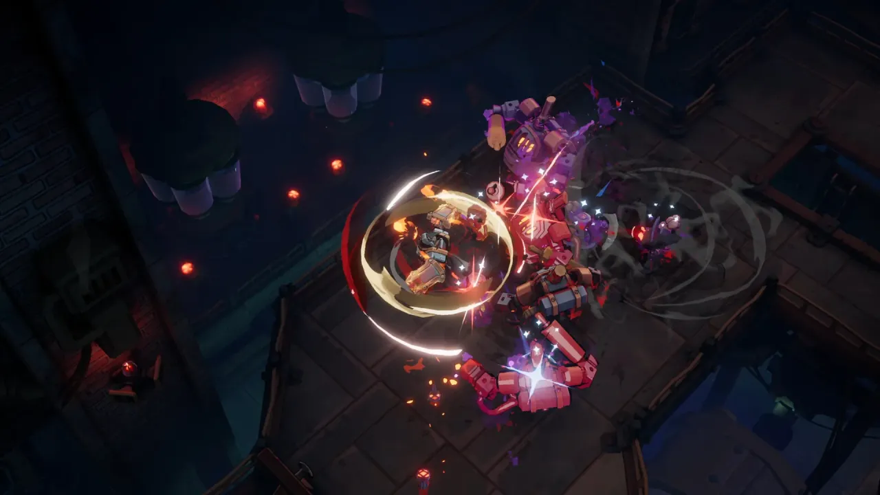 Vibrant fantasy art style and complex ability synergy