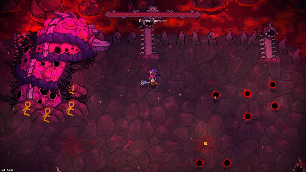 Action roguelike combat against massive fantasy bosses