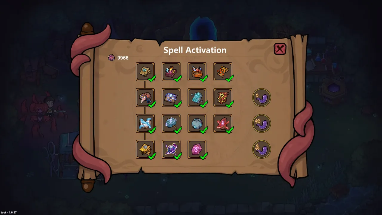 Vibrant pixel art world with magical artifacts and loot