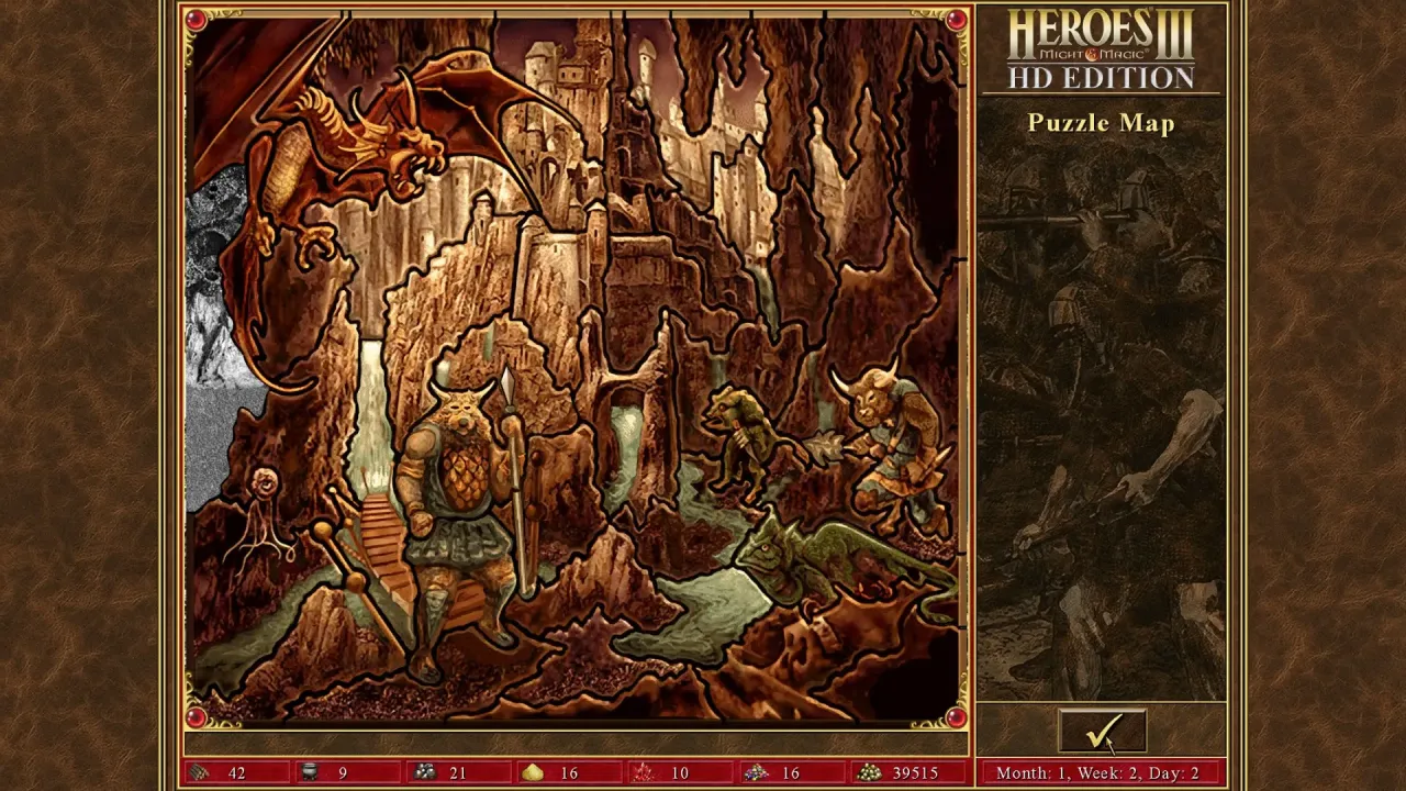 Heroes of Might & Magic III HD Steam Key Global gameplay showing tactical map