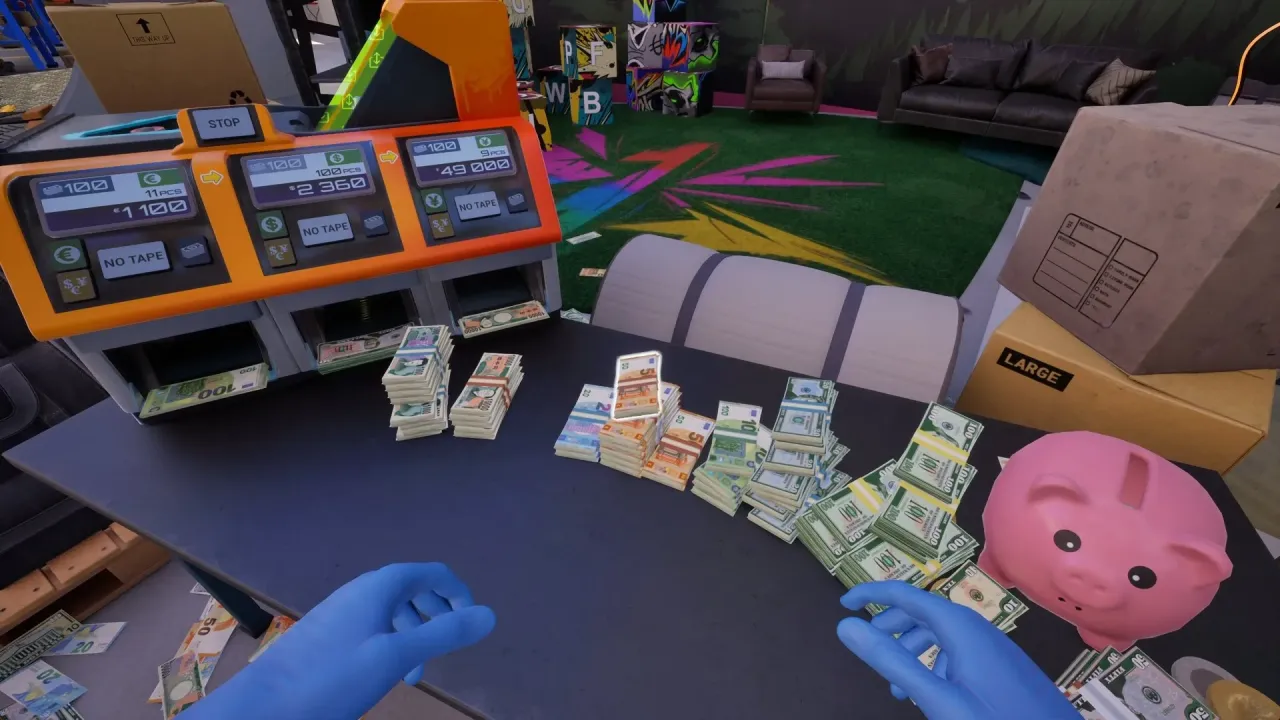 Cleaning dirty money in a specialized industrial machine