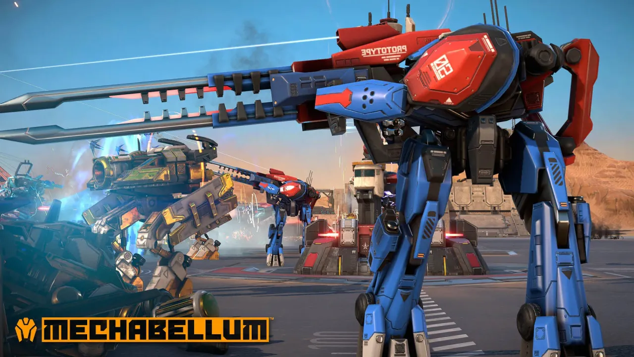 Massive scale robot battles on a sci-fi battlefield