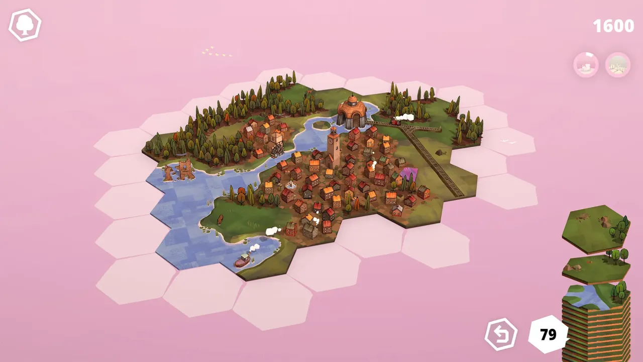 Dorfromantik Steam Key Global peaceful landscape building