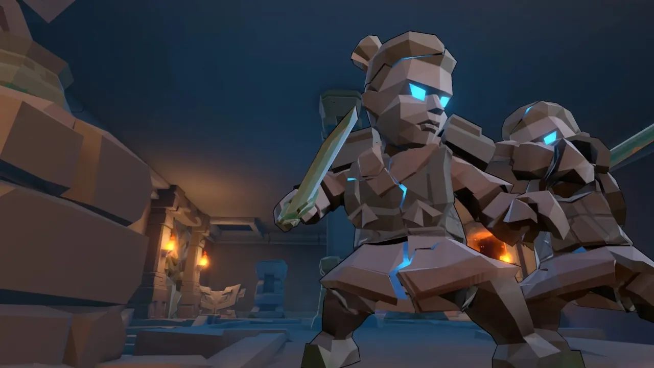 Vibrant stylized graphics and random level generation