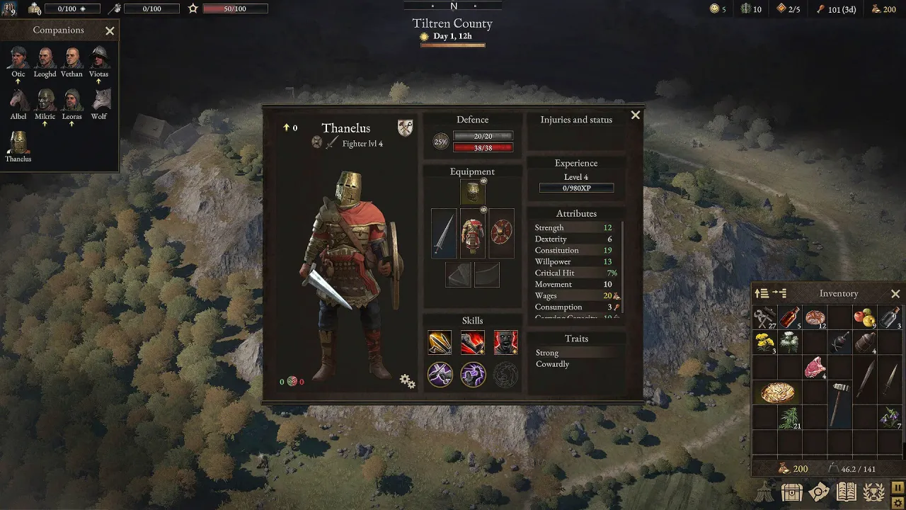 Mercenary party resting and planning the next contract