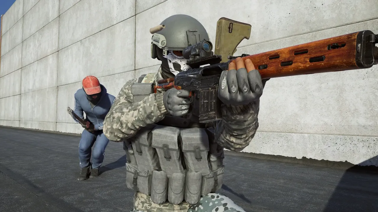 Hardcore tactical shooting in a post-apocalyptic forest