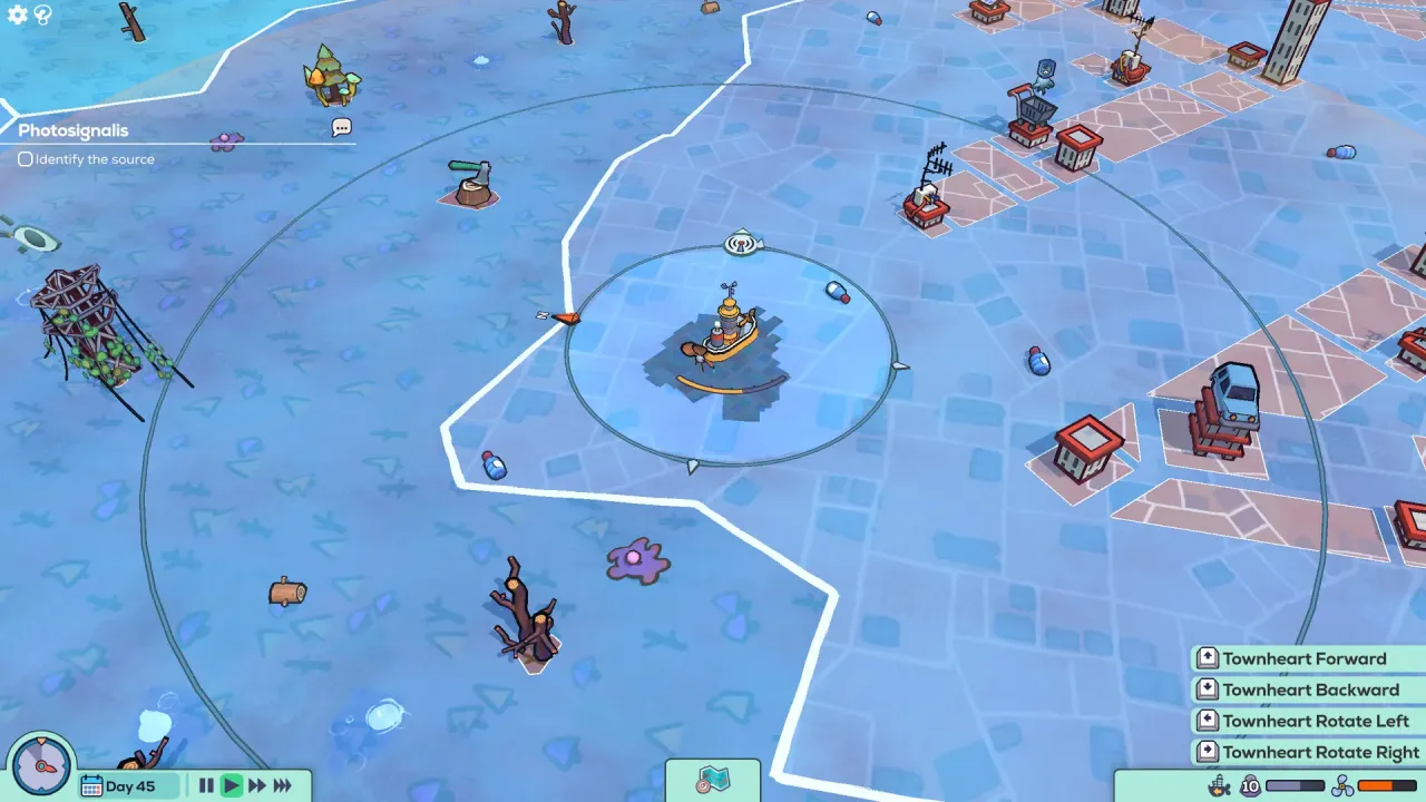 Colorful drifting town in Flotsam world