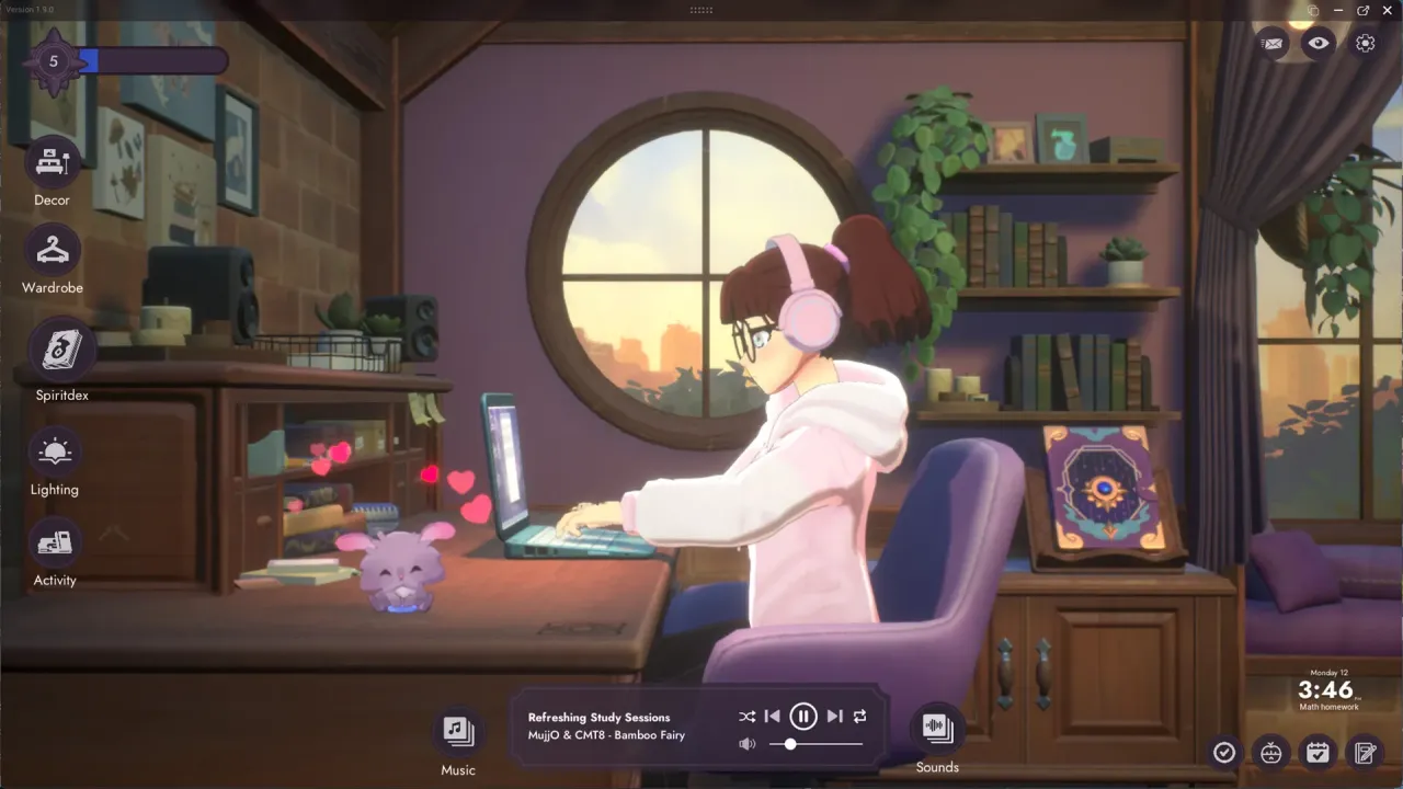Spirit City Lofi Sessions Steam Key Global cozy room setup
