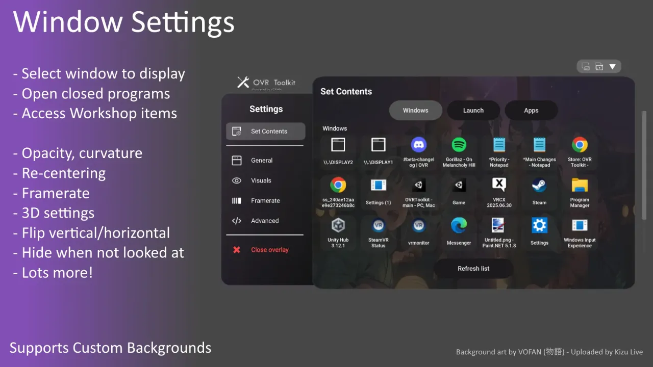 Customizing VR overlays for better productivity