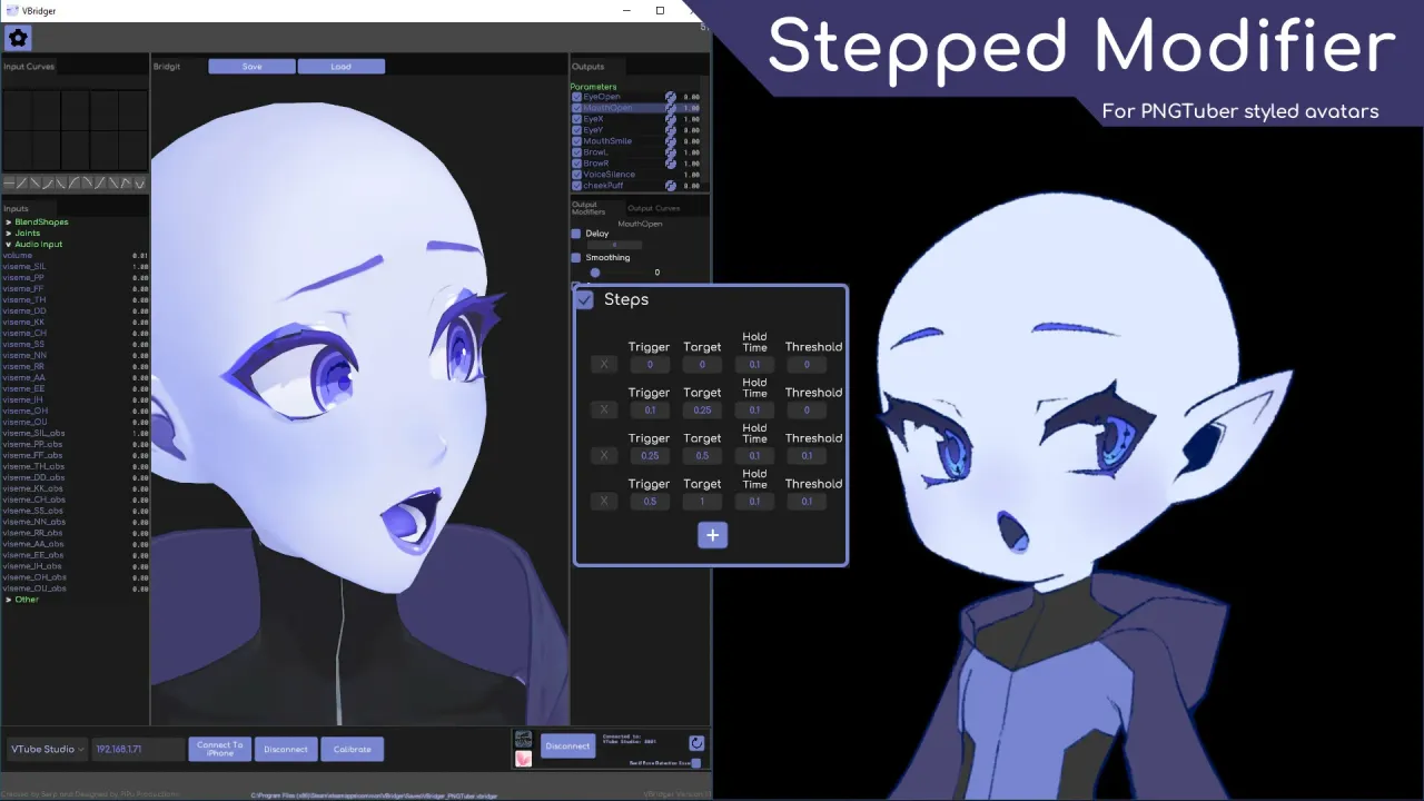 Real time facial expression mapping for VTubers