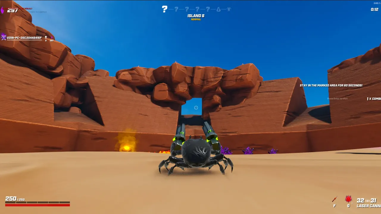 Explosive combat and parkour movement in Crab Champions