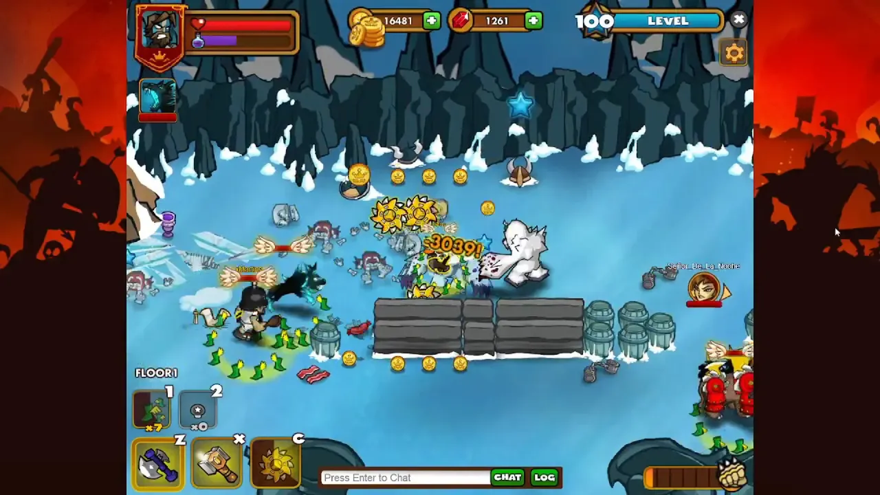Epic boss battles and treasure loot drops in Dungeon Rampage