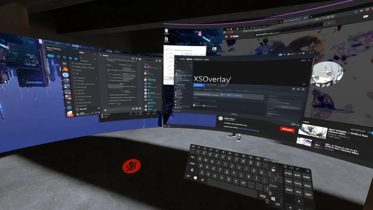 Customizable VR desktop windows and notification system