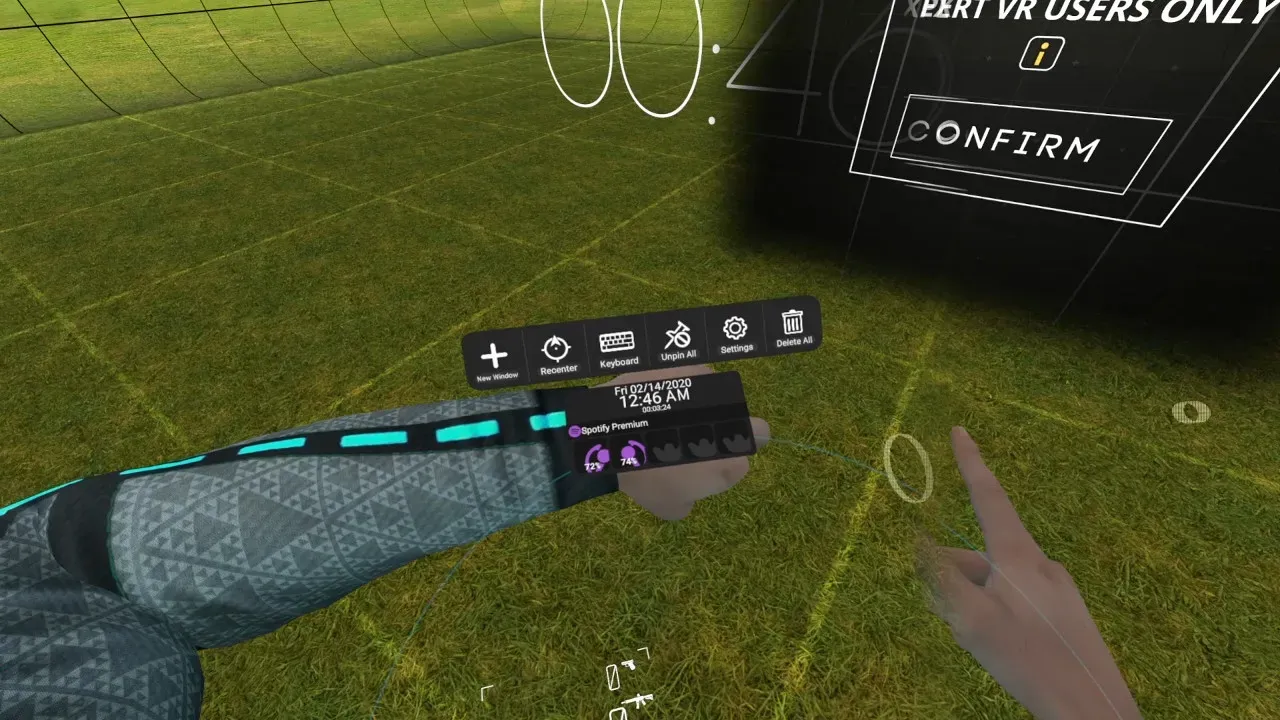 Seamless multitasking inside virtual reality environments