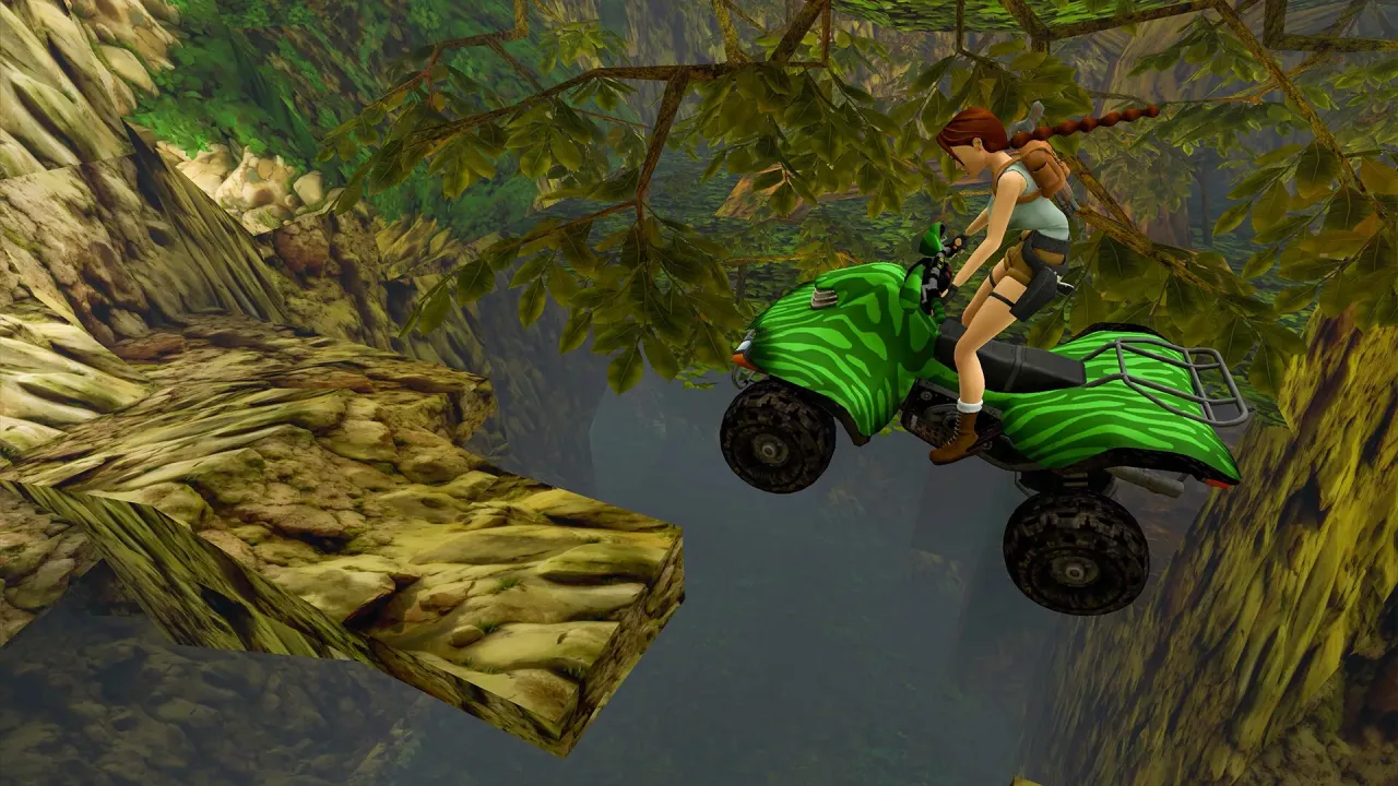 Lara Croft facing dangerous wildlife and environmental puzzles