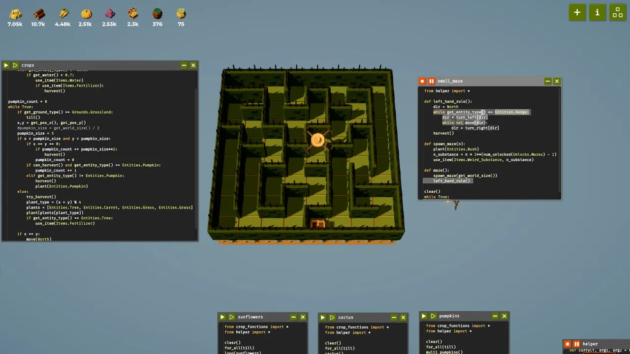 Global agricultural empire built with efficient scripts