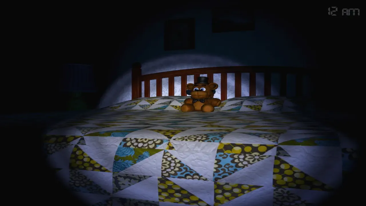 Five Nights at Freddy's 4 Steam Key Global gameplay showing a dark bedroom