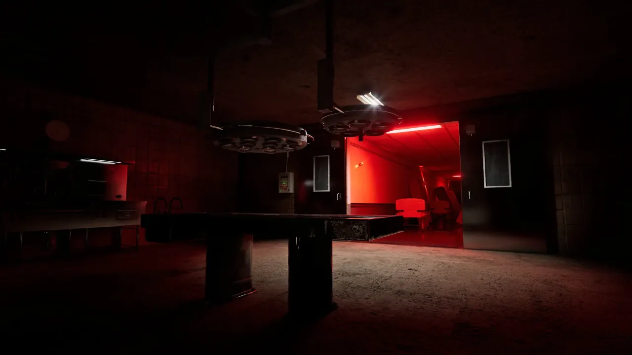 Atmospheric psychological horror game menu and UI