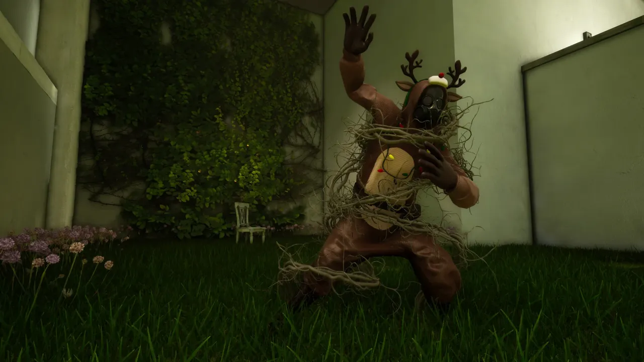 Realistic bodycam perspective in a psychological horror setting