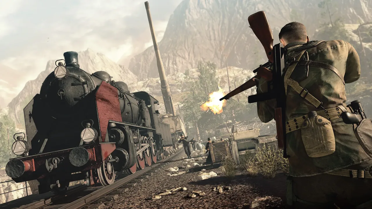 Sniper Elite 4 mission objective and tactical map screen