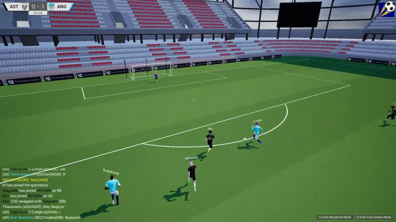 Pro Soccer Online official stadium and team customization options