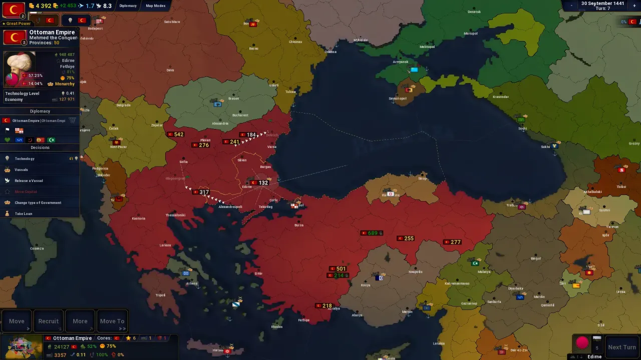 Diplomacy and war management in Age of History II gameplay