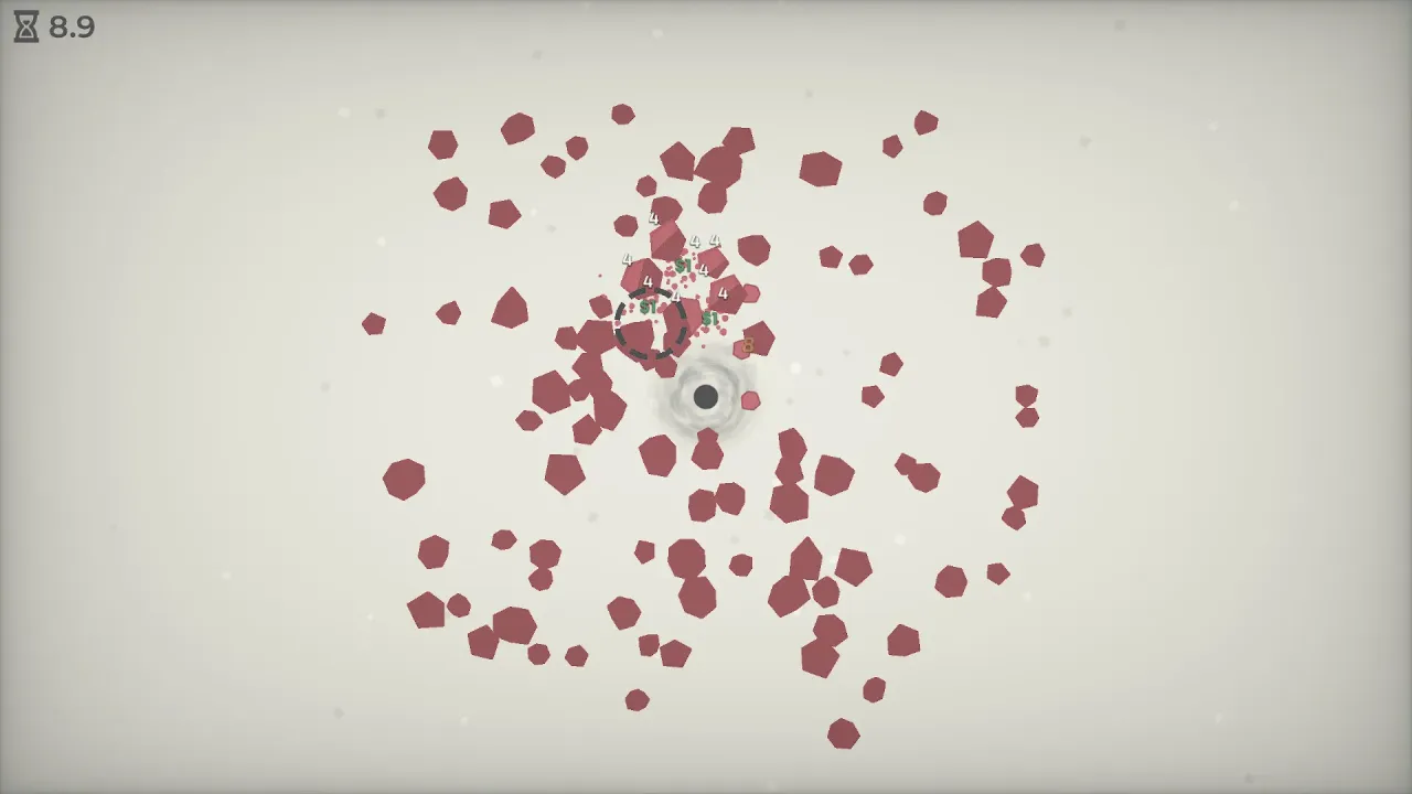 Feed A Black Hole Steam Key Global gameplay with minimalist cosmic shapes