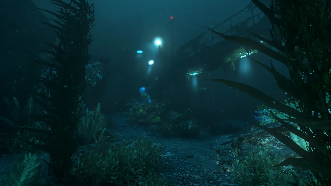 Deep sea survival and psychological horror atmosphere