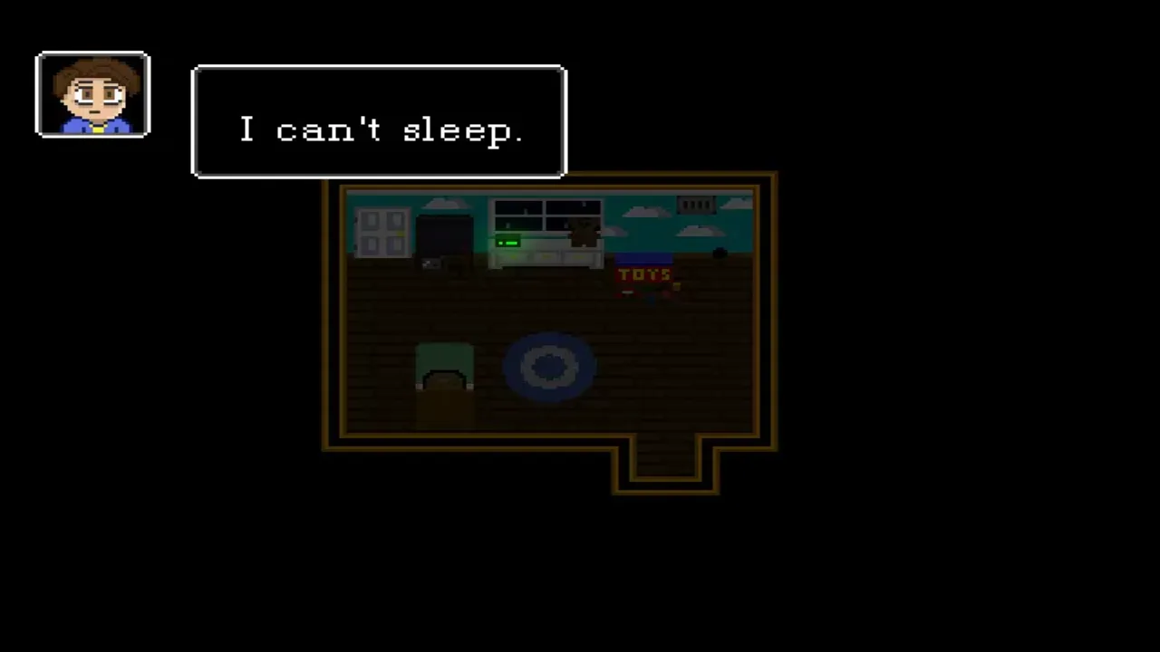 Retro pixel graphics featuring disturbing creatures and puzzles