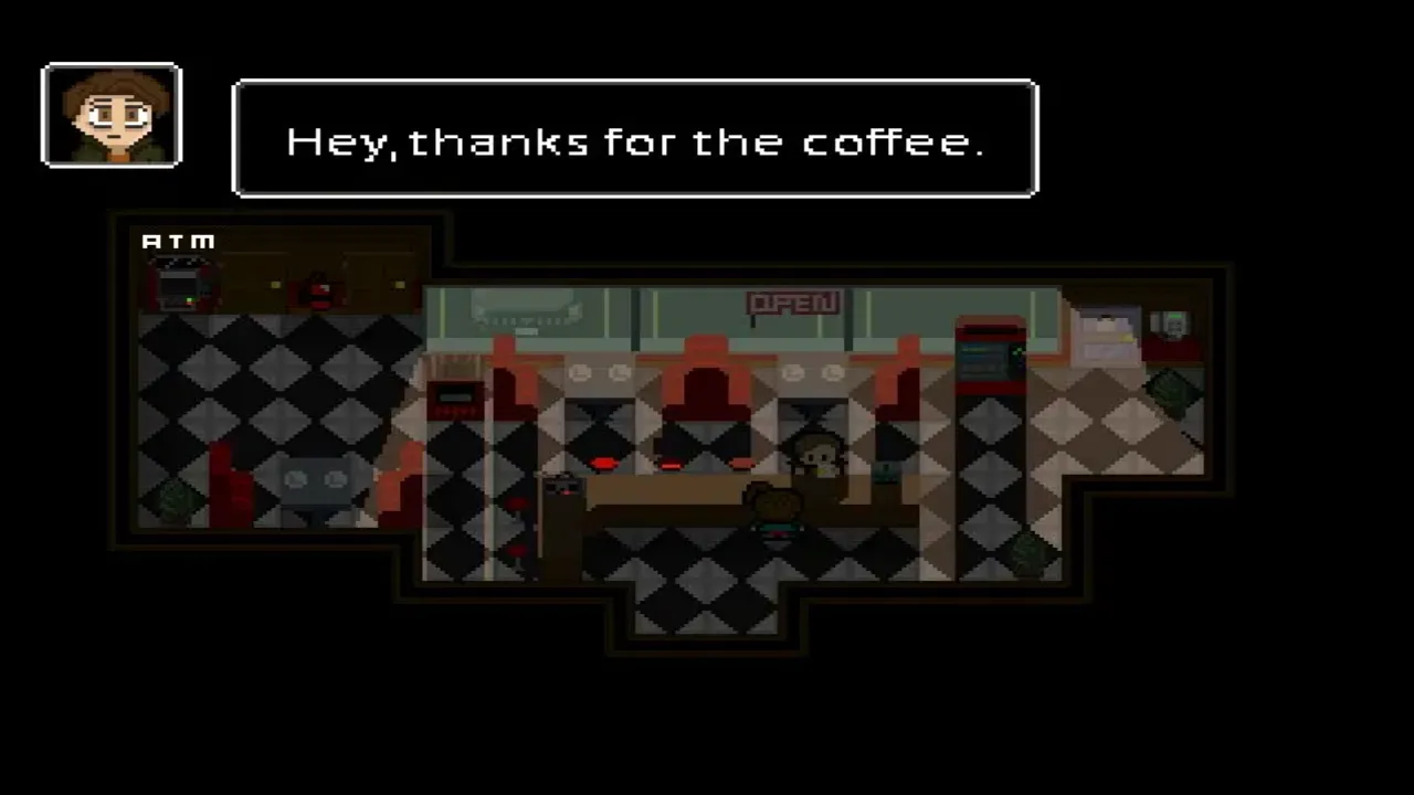 Mark facing his childhood monsters in the pixel art horror game