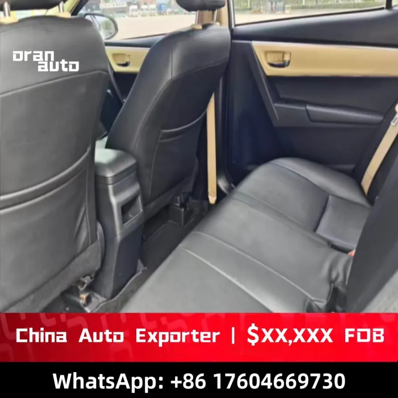 Rear passenger space in Toyota sedan