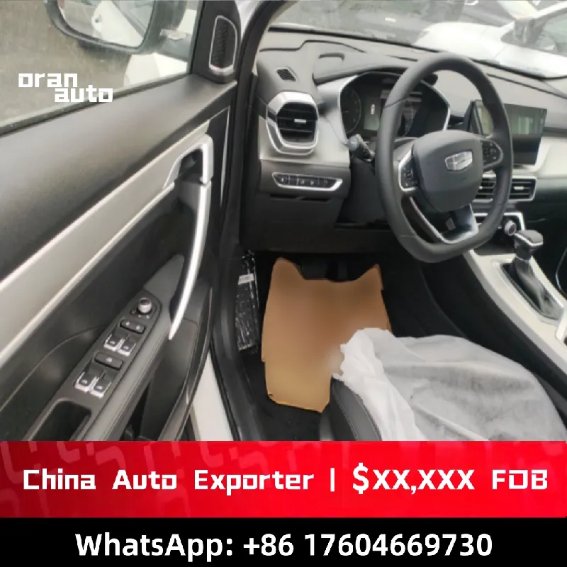left hand drive Geely SUV profile