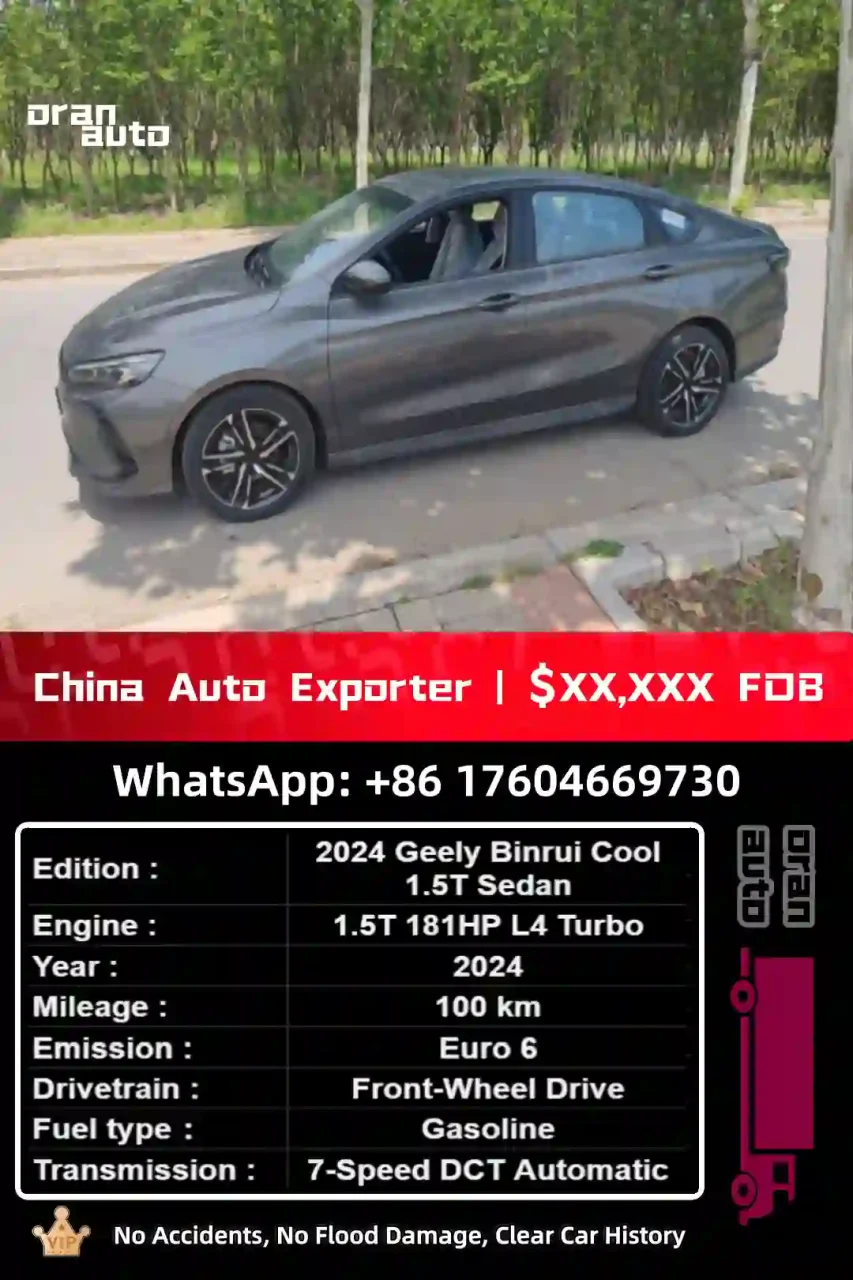 used Geely Binrui Cool front exterior left hand drive sedan
