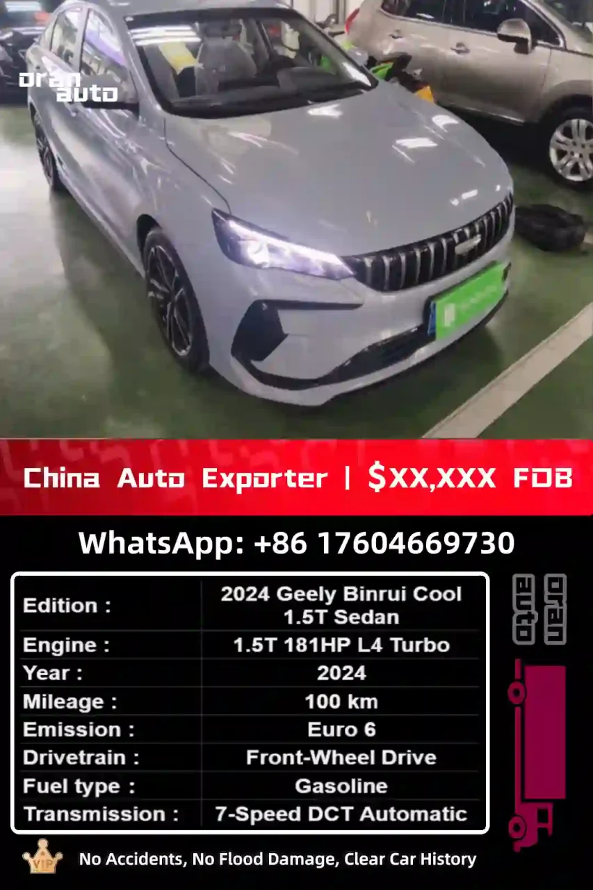 used Geely Binrui Cool front exterior left hand drive sedan