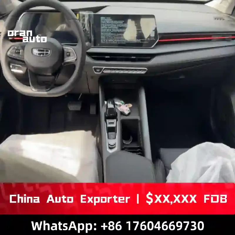 premium sedan interior dashboard and steering wheel