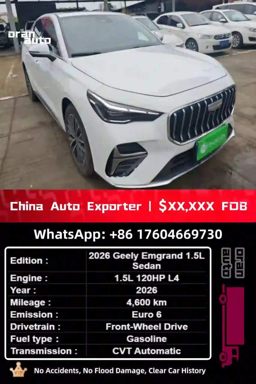 used Geely Emgrand front exterior left hand drive sedan
