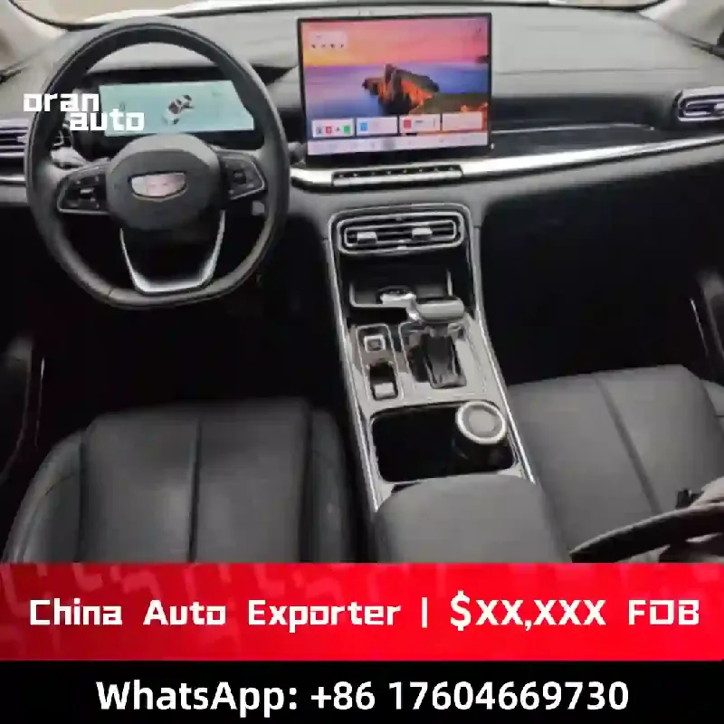 premium sedan interior dashboard and touchscreen display