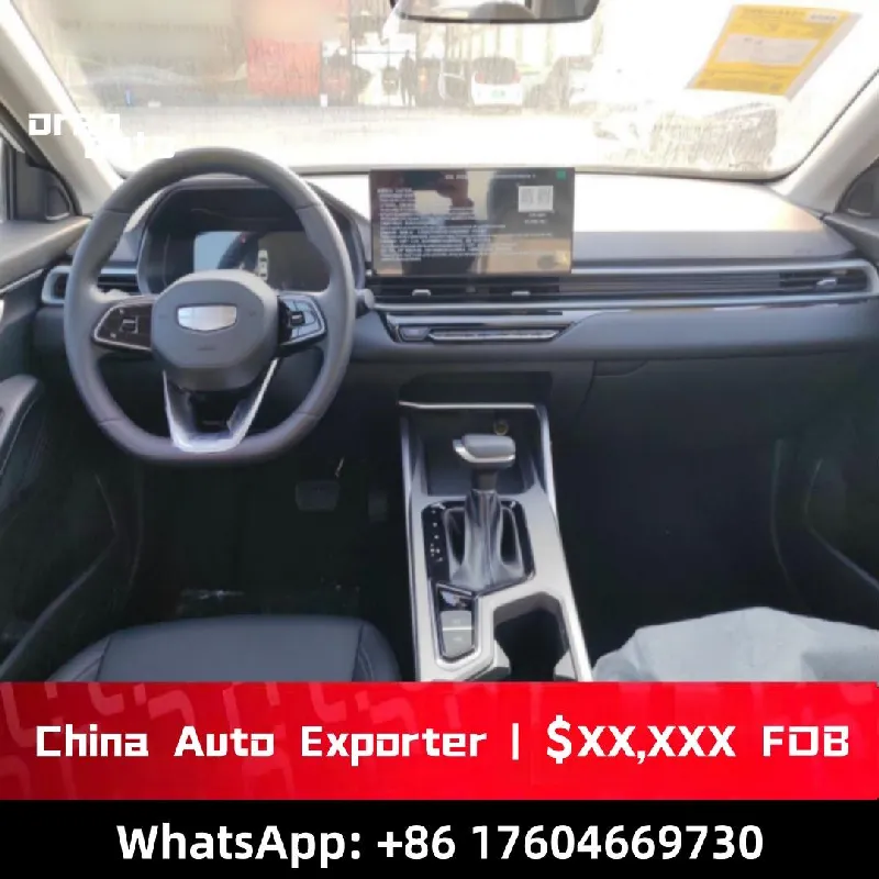 modern sedan interior dashboard and display system