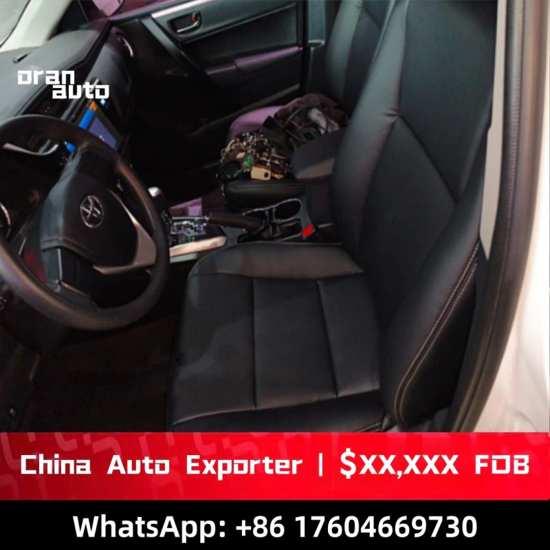 Compact sedan interior dashboard layout
