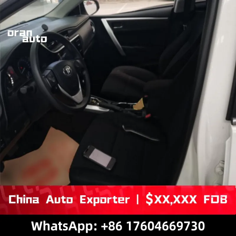 Interior dashboard and steering wheel of Corolla