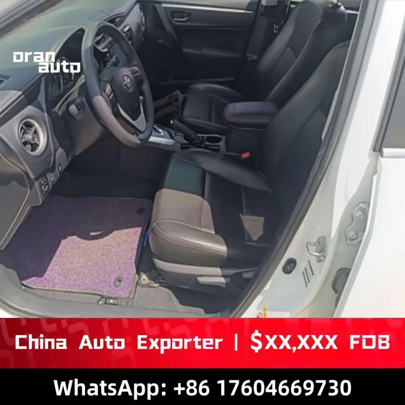 Left hand drive sedan cabin and seats