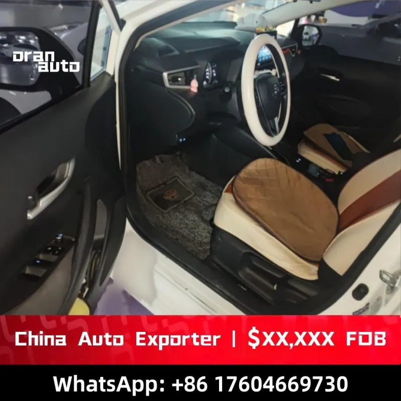 Compact sedan cabin details and controls
