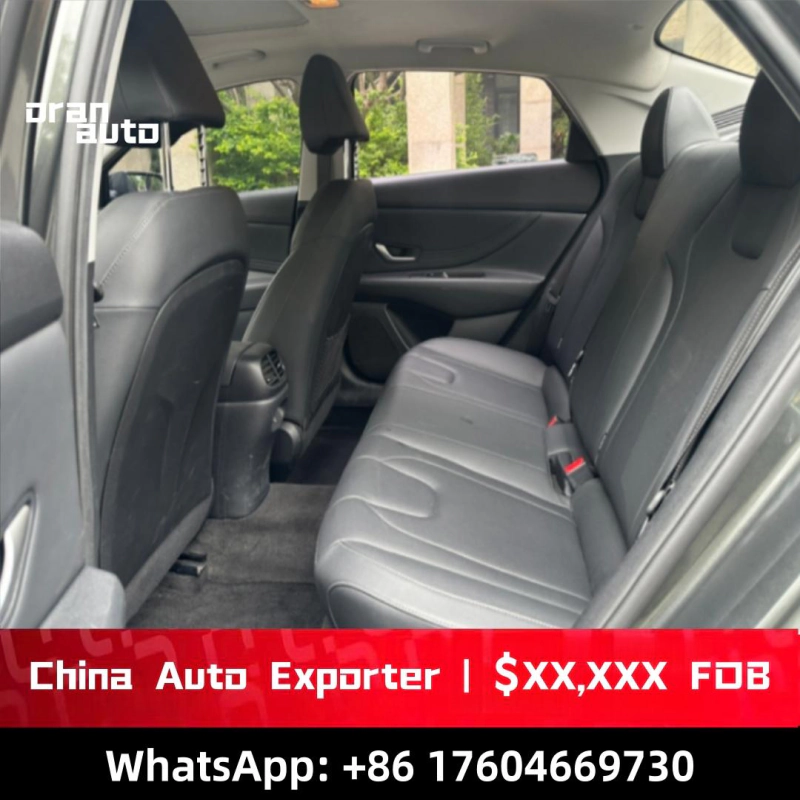 Rear exterior design Hyundai Elantra LUX 2023 sharp tail lights sedan