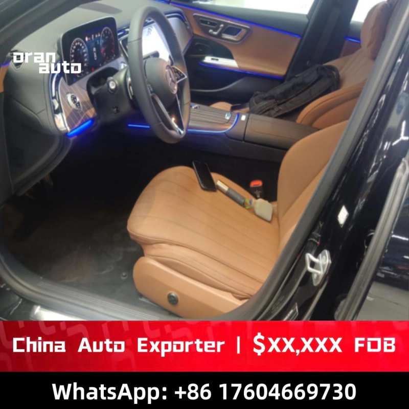 luxury sedan interior dashboard and controls