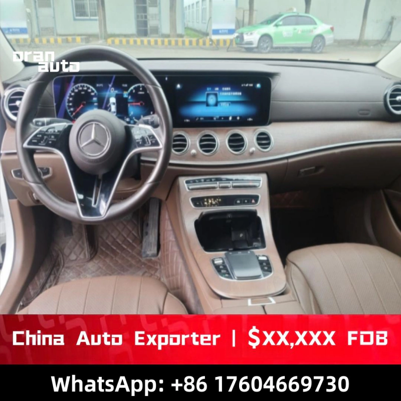 Mercedes E300 L luxury grille and LED headlight design detail